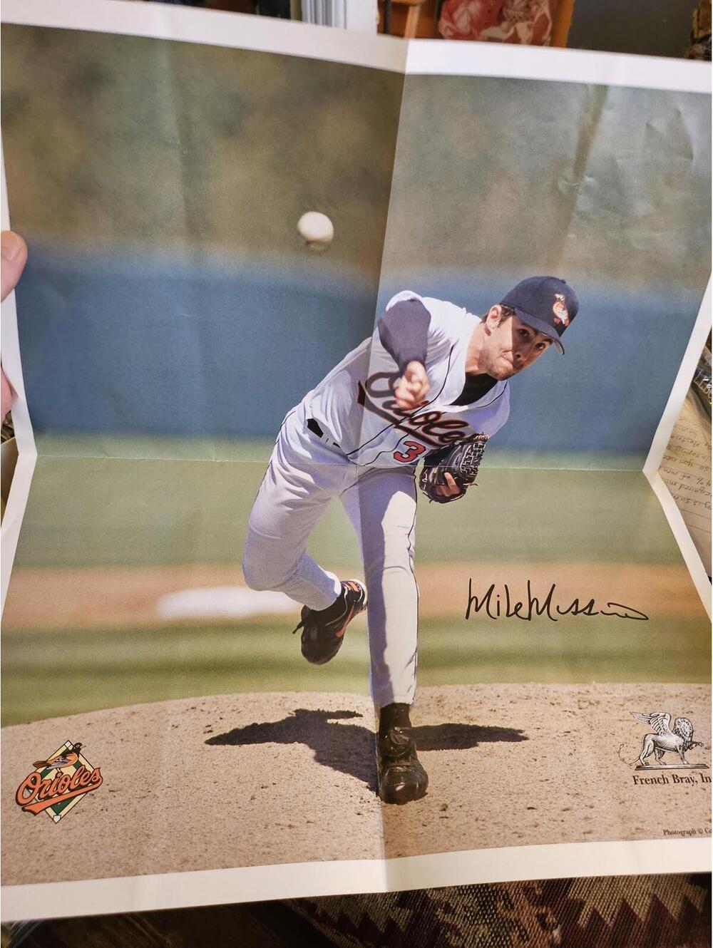 Mike Mussina poster - Baltimore Orioles HOF - 1990s - EUC